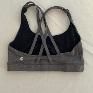 Lululemon Energy Bra heather grey size 4